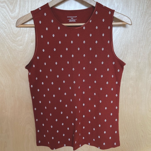 Christopher Banks Dark Orange Leaf Tank - Picture 1 of 5